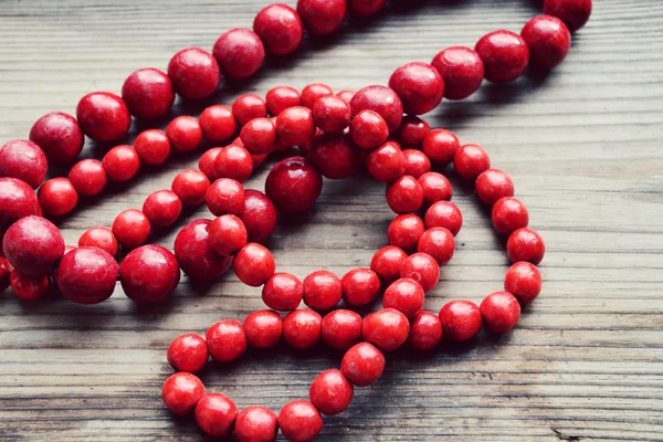 Traditional Ukrainian round red bead made from wood