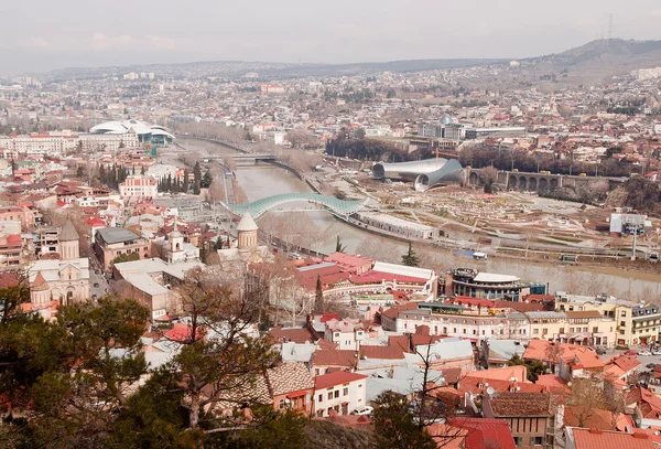 Panoramic bird view of Tbilisi