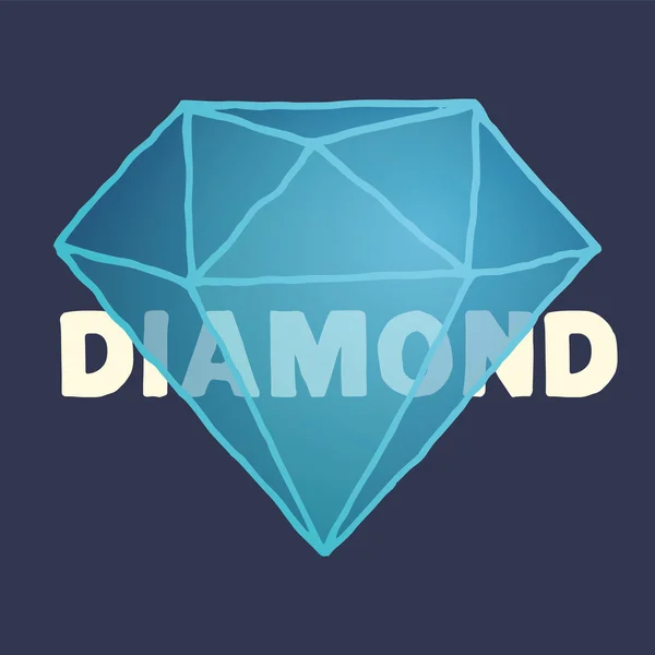 Hand illustrated diamond