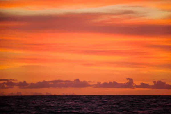 Sunset sky over the ocean