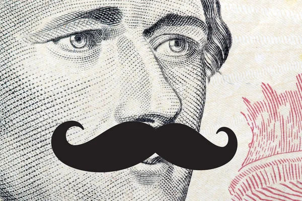 Alexander Hamilton with doodle mustache