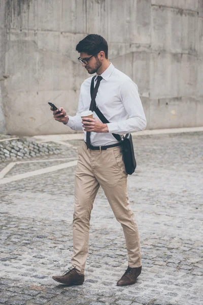 Man using his smart phone