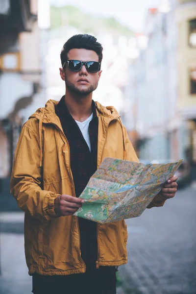 Man holding map