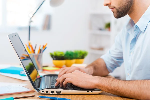 Man working on laptop