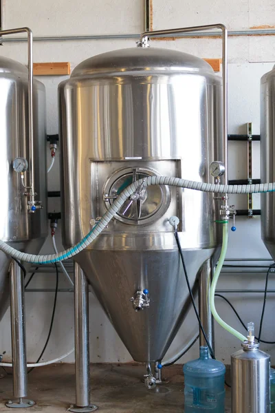 Commercial Craft Beer Making at Brewery