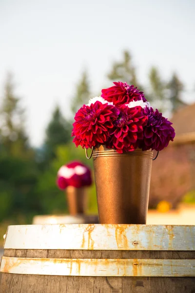 Maroon Flowers Bouquet Centerpiece