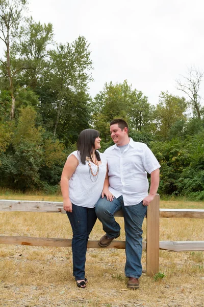 Engaged Couple Portrait Outdoors