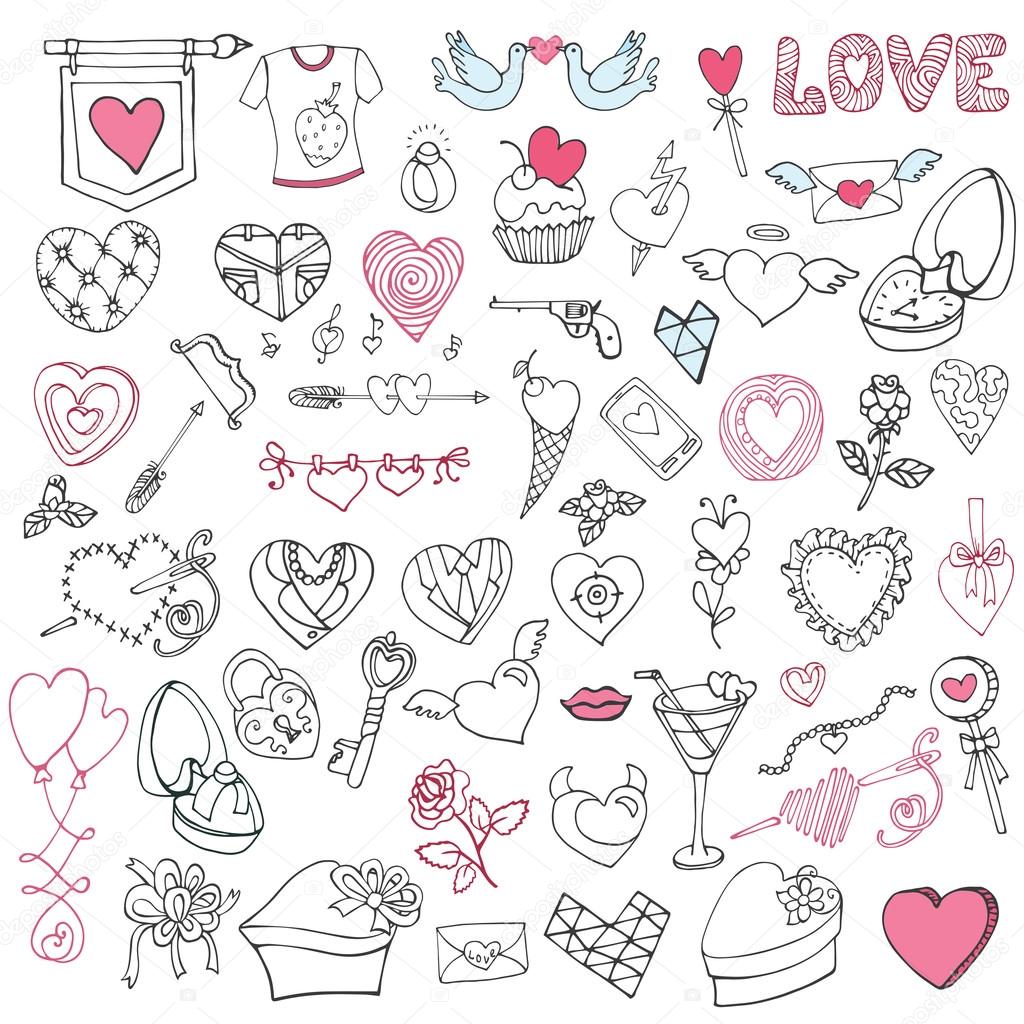 Cute Doodle hand drawing set — Stock Photo © Tatiana_Kost 64369455