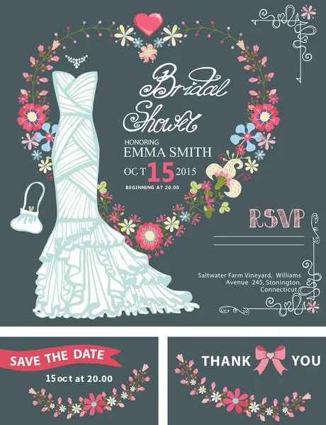 Bridal shower invitation template.