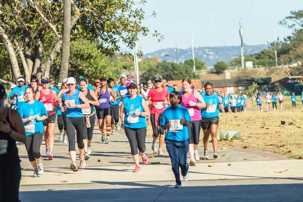 Girls Running Marathon Action