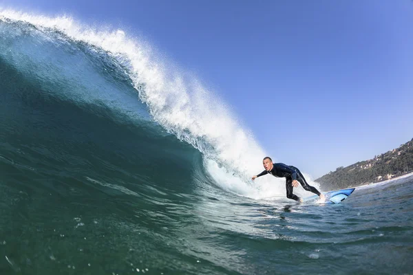 Surfer Inside Wave Action