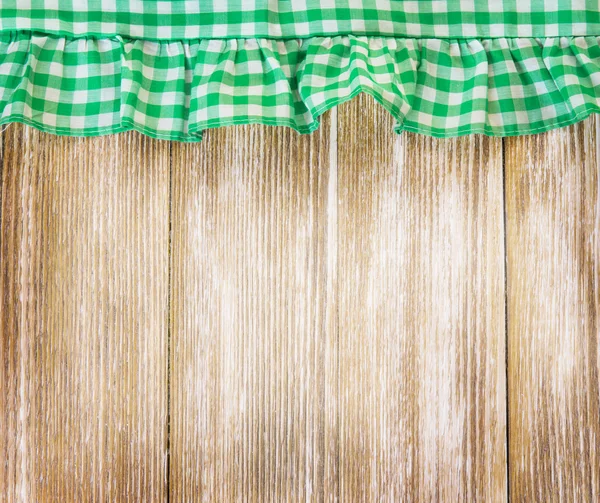 Wooden board decorated with cloth.Kitchen concept background.