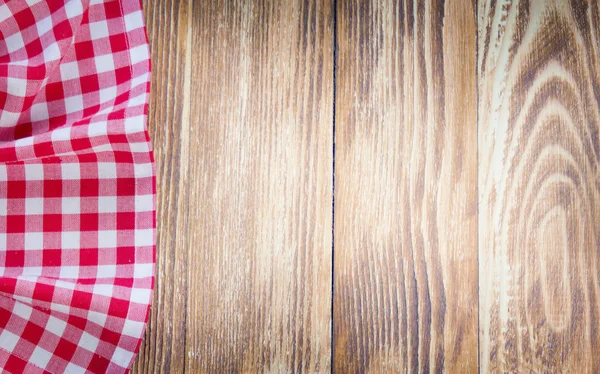 Table cloth on wooden background.Fastfood concept.