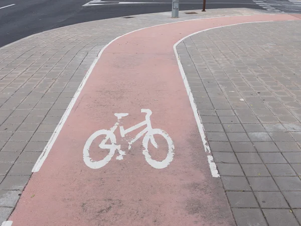 Surface paving slabs of the cycle path