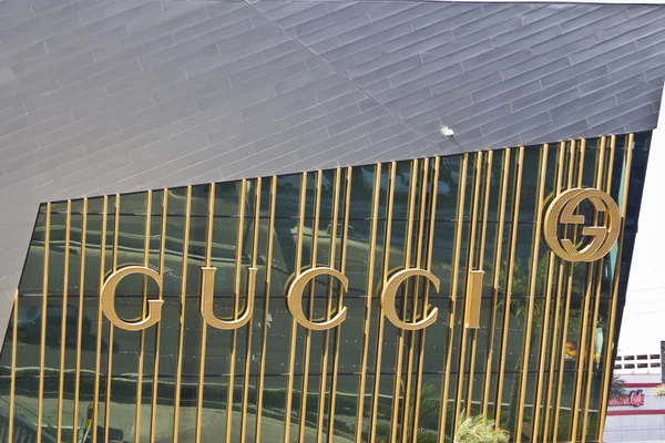 Las Vegas - Circa July 2016: Gucci Sign along the Strip. Gucci is known for its high end fashion accessories I