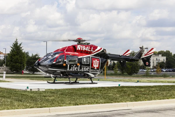 Indianapolis - Circa September 2016: Indiana University Health Lifeline Helicopter Prepares for Departure from IU Hospital North I