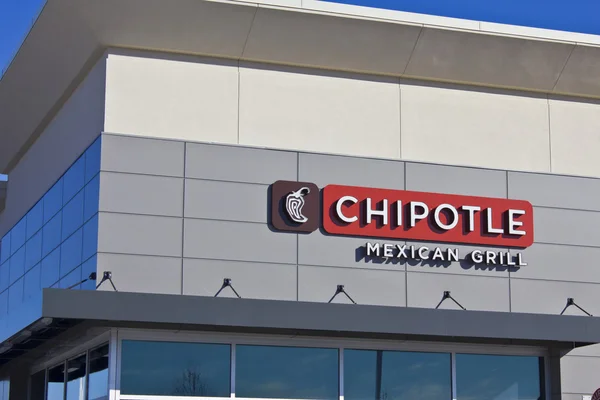 Indianapolis - Circa February 2016: Chipotle Mexican Grill Restaurant. Chipotle is a Chain of Burrito Fast-Food Restaurants V