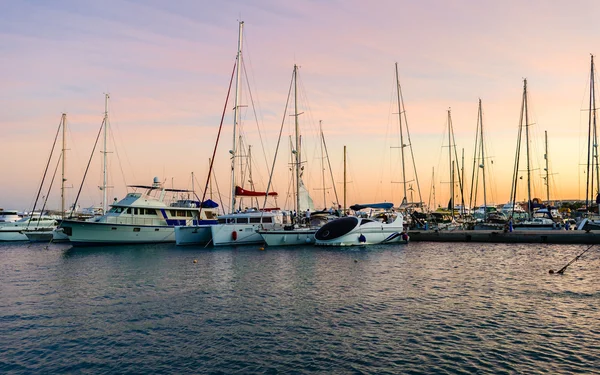 Marina boats and yachts in the evening