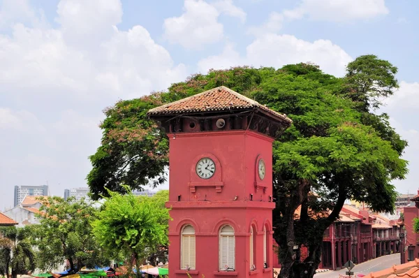Dutch Clock Tower and Christ Church in Malacca, Malaysia