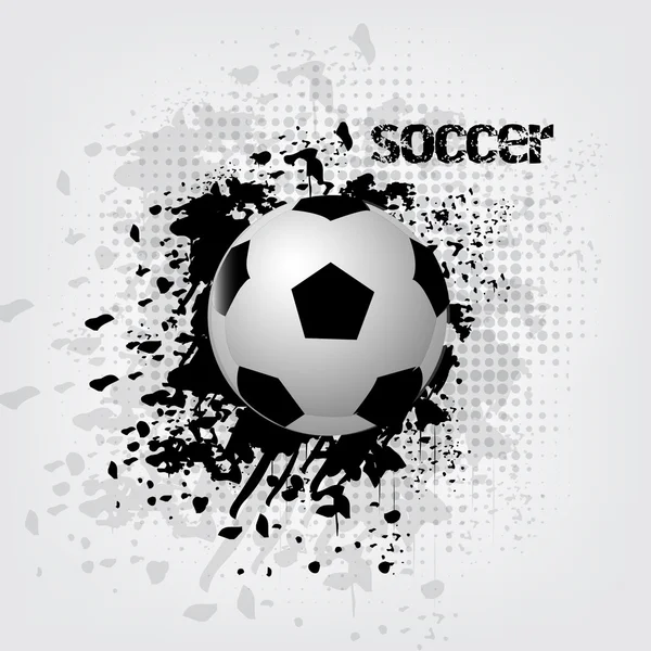 Soccer ball with grunge