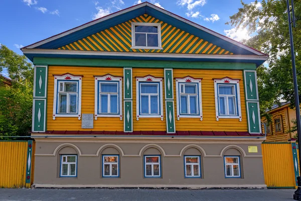 Old traditional ethnic wooden Russian house