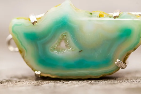 Agate- beautiful, colorful slices and texture with silver