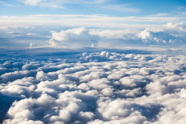 Beautiful, dramatic clouds and sky viewed from the plane