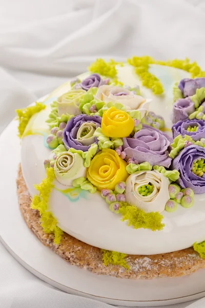 Colorful butter cream flowers cake