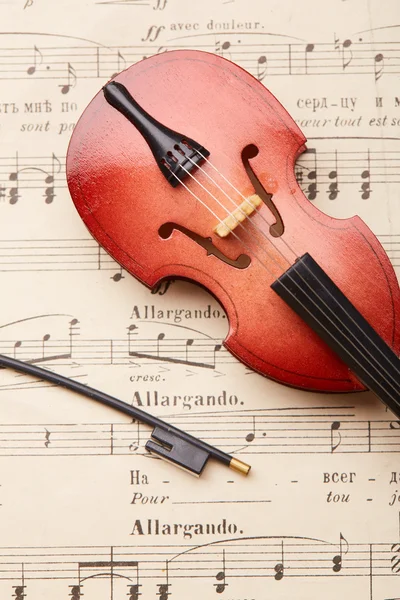 Violoncello on musical notes background