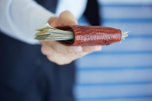 Male with wallet with money