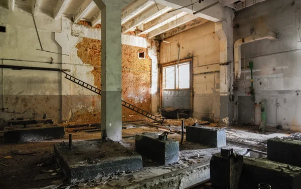 Interior of an abandoned factory room