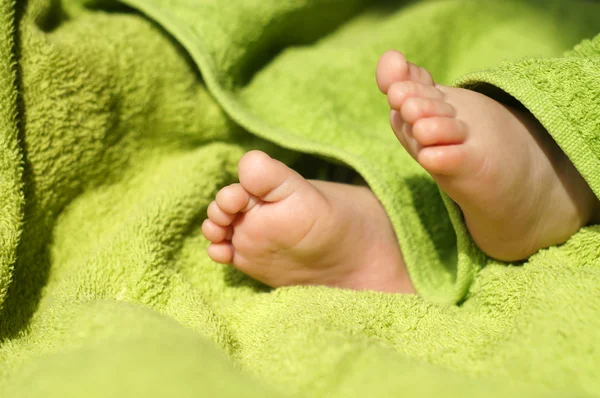 Baby Feet under blanket