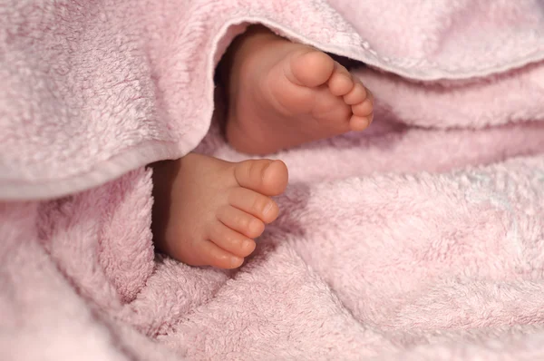 Baby Feet under blanket