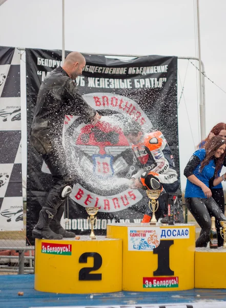 MINSK, BELARUS - The 6-leg of The Open Championship of the Republic of Belarus on road-racing.