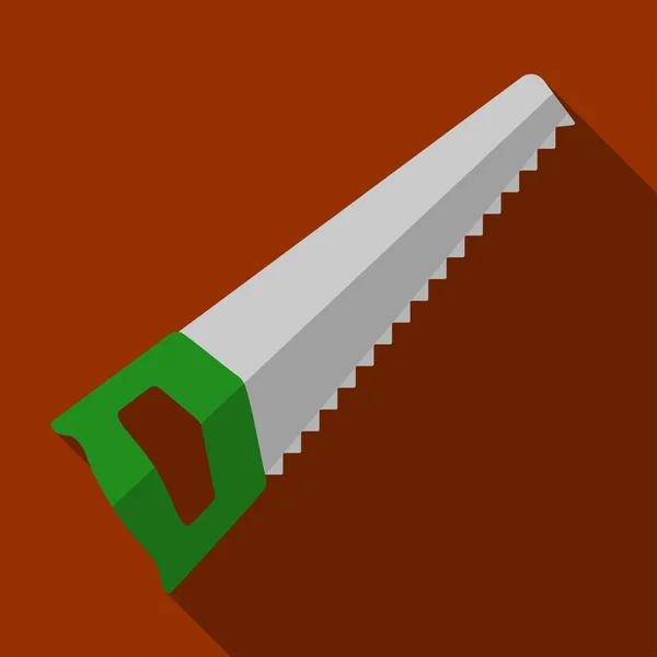 Icon of toy hand saw in flat design