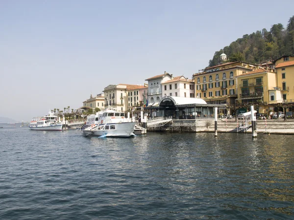 Dock of Bellagio with nineteenth-century historic homes