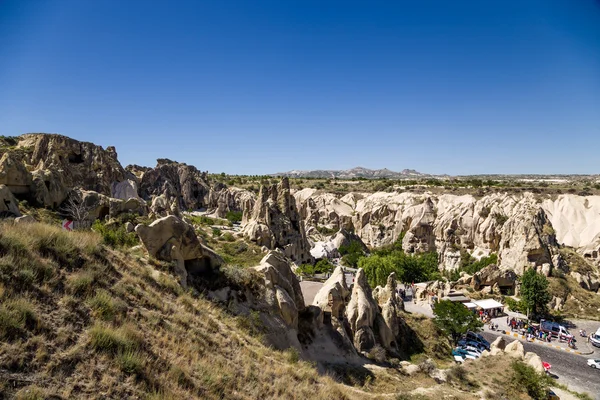 CAPPADOCIA, TURKEY - JUN 25, 2014: Photo of  the Open Air Museum from the surrounding rock  at the Goreme National Park