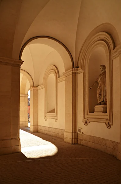 Church. Stone arches. Rome. Italy