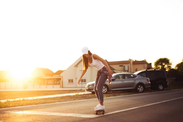 Driving a skateboard