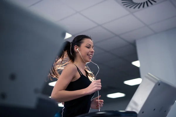 Running on a treadmill