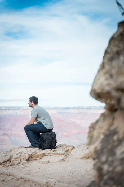 The hiker at Grand Canyon