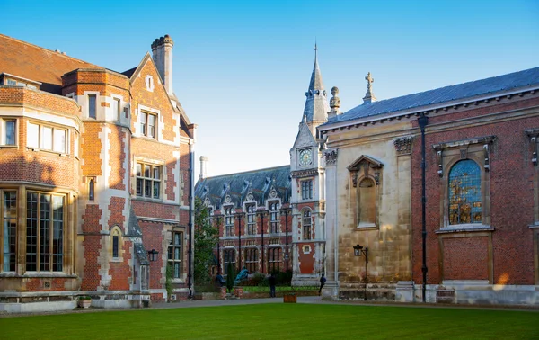 Pembroke college, university of Cambridge. The inner courtyard with church