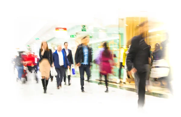 Business people moving blur. People walking in rush hour. Business and modern life concept