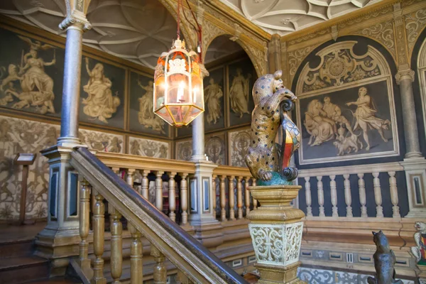 SUSSEX, UK - APRIL 11, 2015: Sevenoaks  Old english mansion interior. Painted stairs