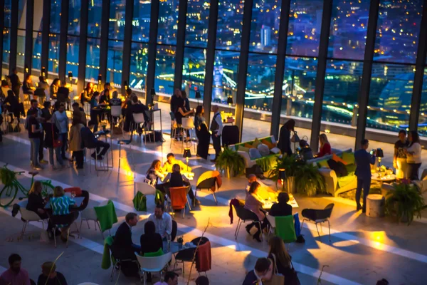 LONDON, UK - MAY 22, 2015: Sky Garden of Walkie-Talkie building. London's night life