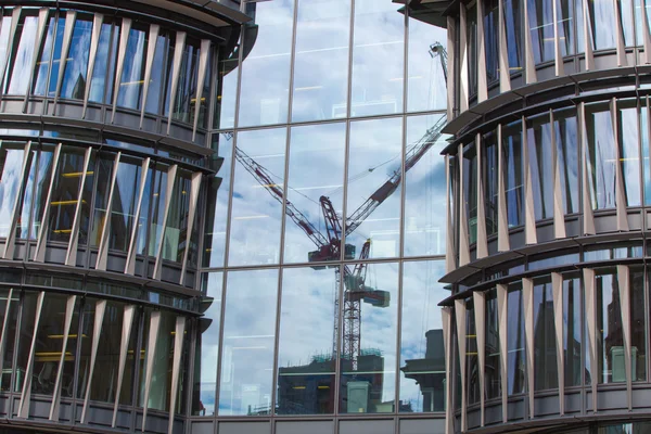 LONDON, UK - SEPTEMBER 19, 2015: Office block windows, Holborn