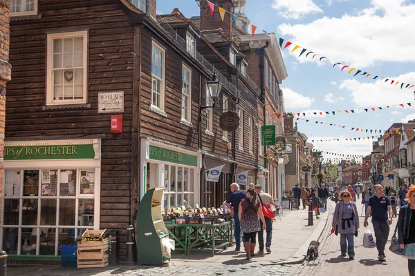 Rochester high street at weekend. UK