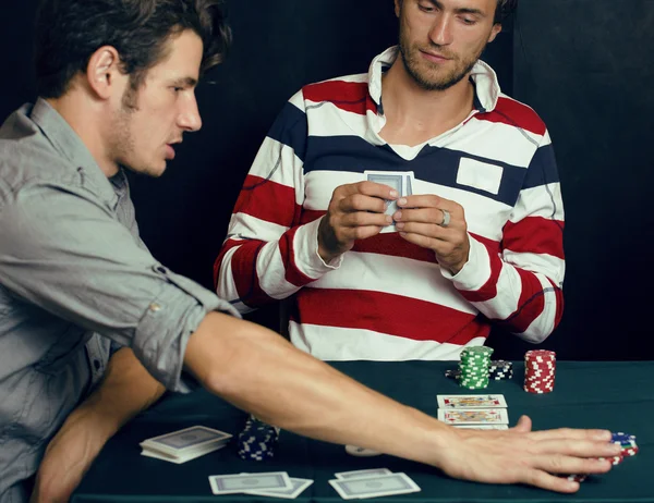 Young people playing poker