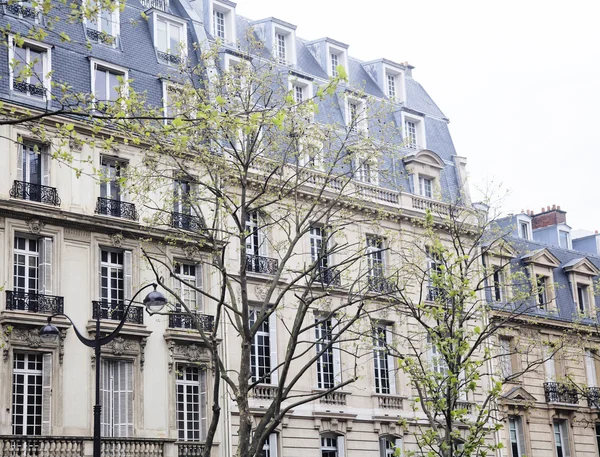 Houses on french streets of Paris