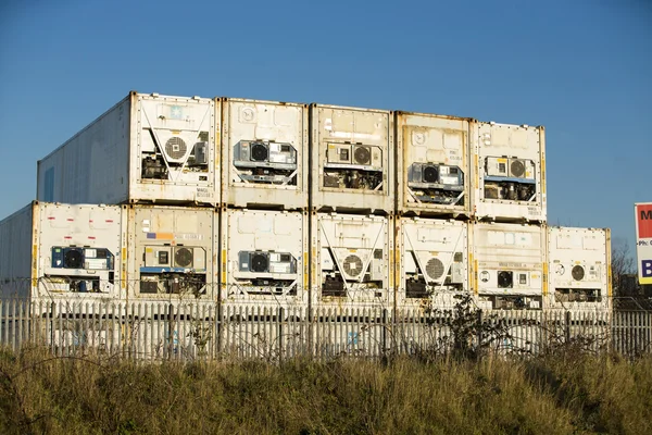 Pile of refrigerated containers